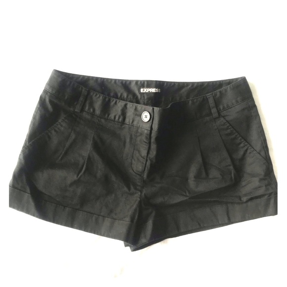 EXPRESS cuffed black shorts size 10 EUC - Picture 1 of 3